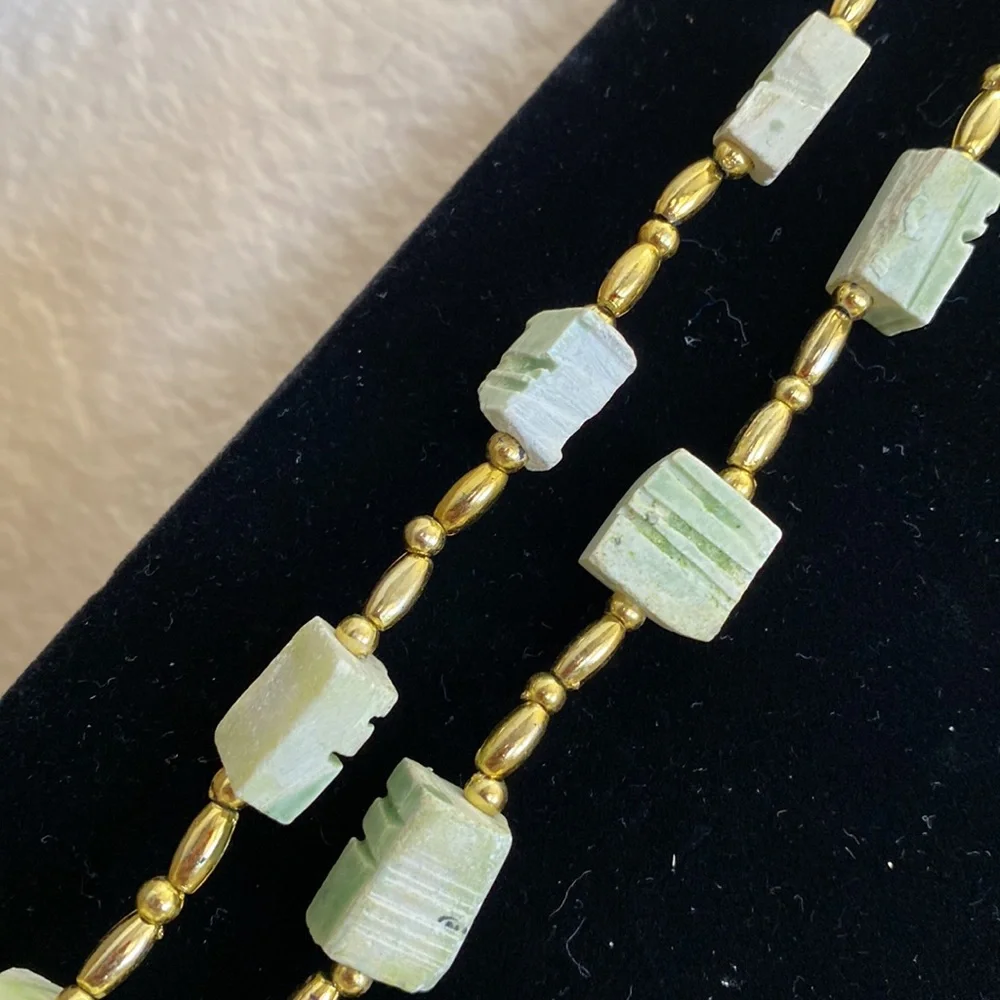 Vintage Scarab Beetle Stone Necklace - Picture 5 of 8